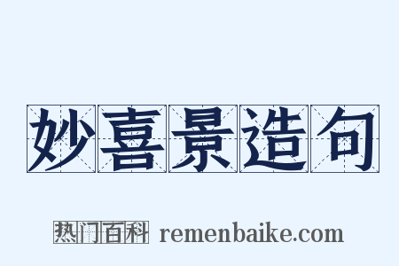 妙喜景造句是什么意思的图片